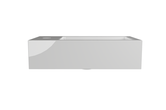 Linie Vano enkele wastafel glanzend composiet marmer 41 x 22 cm