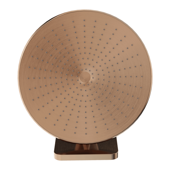 Blaufoss Onos 250 Tête de douche rond 25 cm avec bras de douche support mural Brushed Rosegold