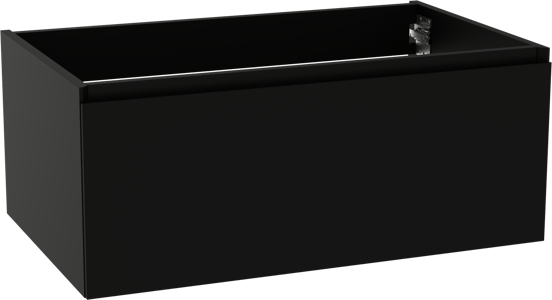 Storke Edge zwevende wastafelonderkast 85 x 52 cm mat zwart 1 lade