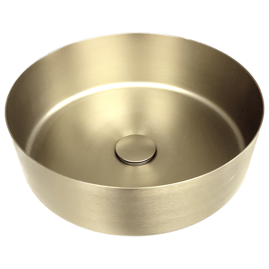 Balmani Accia waskom Brushed Champagne Gold roestvrij staal rond Ø 36 cm