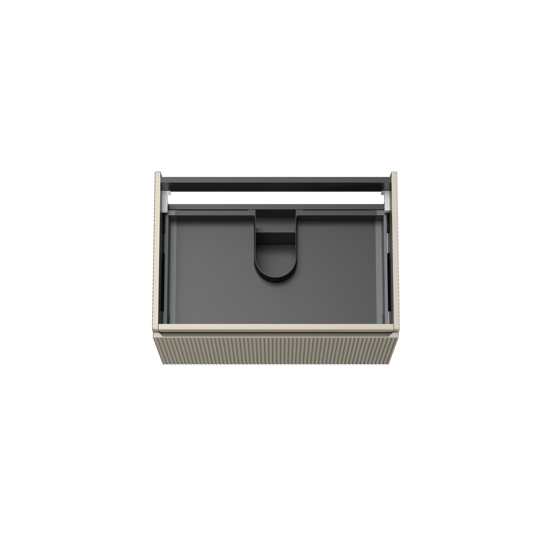 Storke Ribs zwevende wastafelonderkast 75 x 52 cm zijdegrijs 2 lades