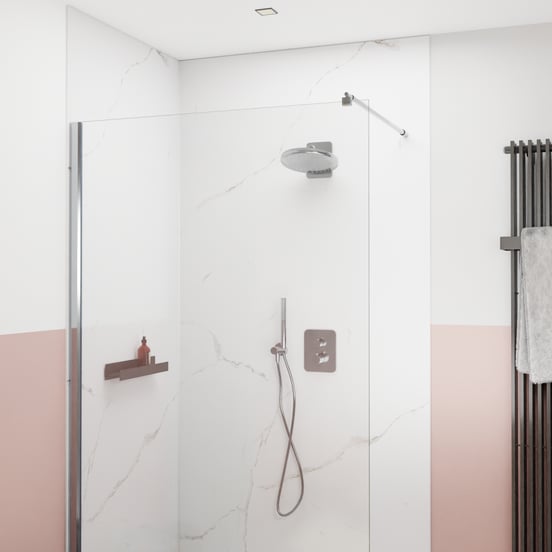 Blaufoss Onos 250  hoofddouche rond 25 cm met douchearm  chroom