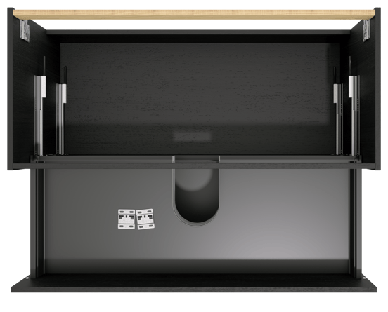 Balmani Lucida meuble sous-lavabo suspendu 120 x 55 cm chêne noir 2 tiroirs