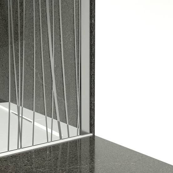 Balmani Modular inloopdouche 120 x 200 cm mikado glas glanzend chroom profiel