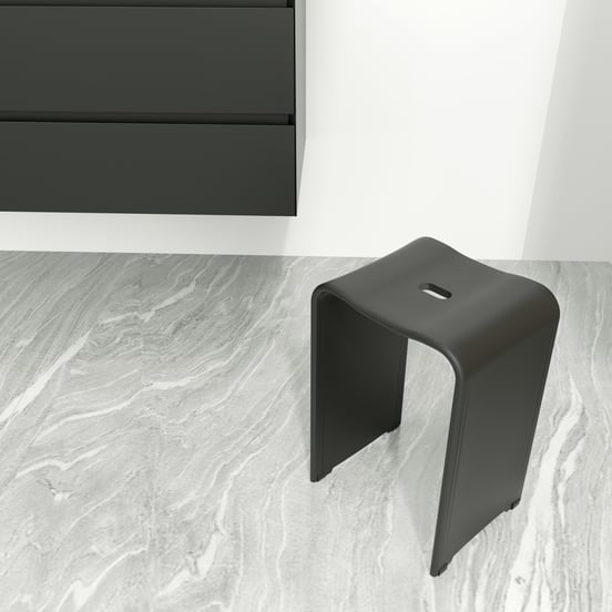Luca Varess Coco douchestoel mat zwart