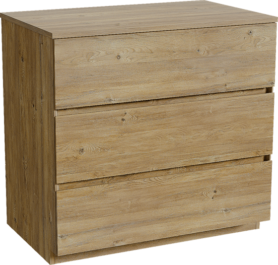 Storke Edge staand badmeubel 85 x 52 cm ruw eiken met Panton enkel wastafelblad in melamine ruw eiken