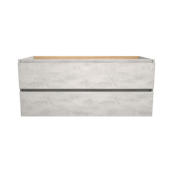 Balmani Lucida meuble sous-lavabo suspendu 120 x 55 cm béton gris argent 2 tiroirs