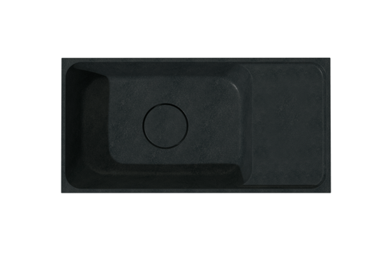 Balmani Forma hängendes Badmöbel Set (Gäste WC): 42 x 21 cm, Eiche Natur, Dama Waschtisch, poliertem Granit