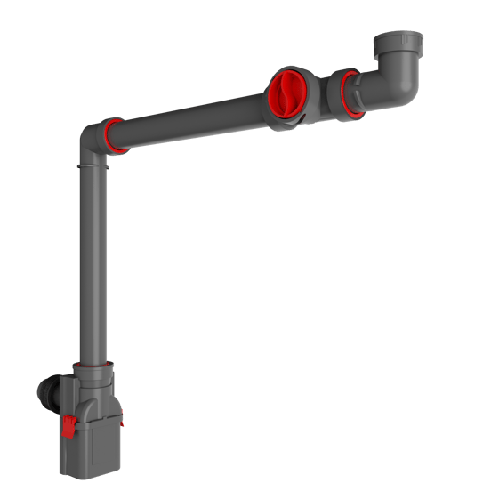 Santeg EZ Space 32 afvoer voor wastafel 32mm grijs