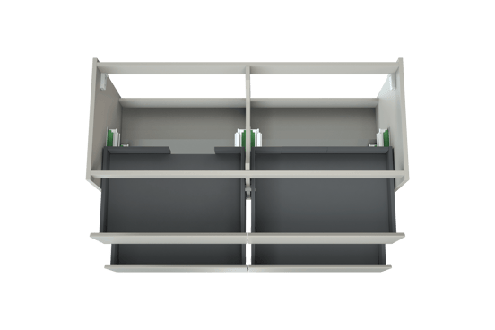 Storke Seda zwevend wastafelonderkast 130 x 52 cm mat wit 4 lades