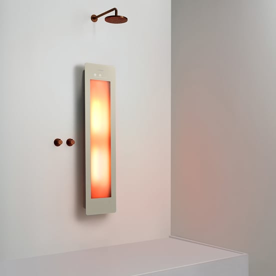 Sunshower One M en saillie en sand white avec lumière infrarouge