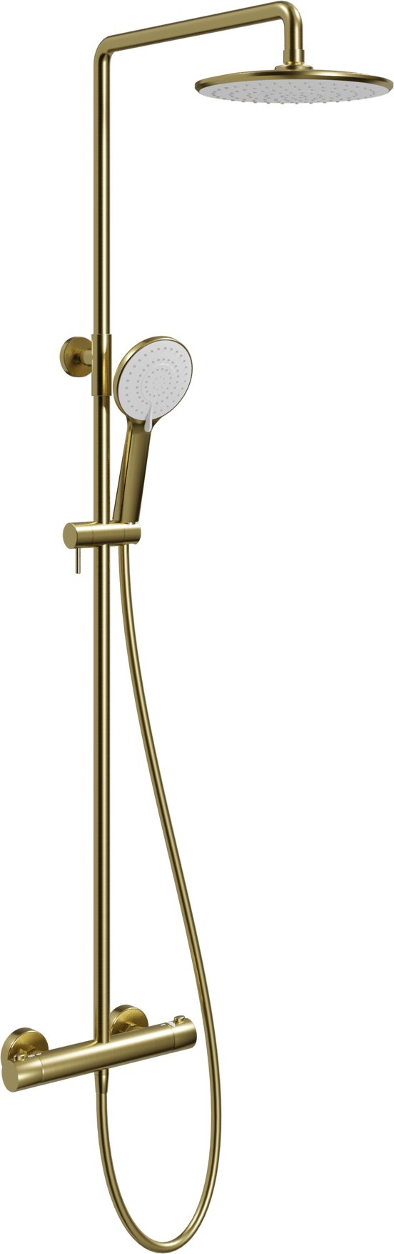 Linie Neptunus opbouw regendoucheset thermostatische kraan Brushed Gold