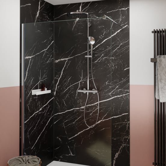 BLAUFOSS Nola 300 opbouw regendoucheset thermostatische kraan chroom