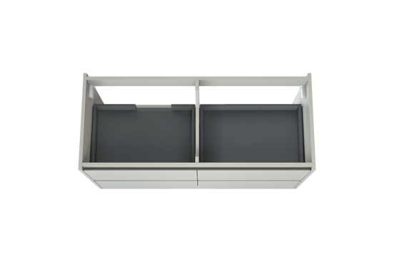 Storke Seda zwevend wastafelonderkast 120 x 52 cm mat wit 4 lades