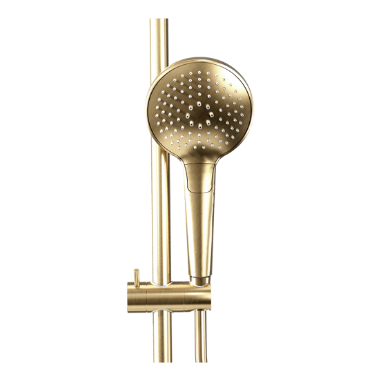 Blaufoss Round 300 Duschsystem: Brushed Champagne Gold