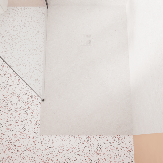 Luca Varess Suite douchebak 140 x 90 cm composietmarmer Dizzy Pearl 