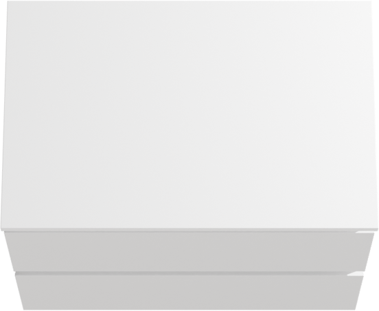 Linie Lado hängendes Möbelstück Set: 70 x 46 cm, Weiß glänzend, mit Lado Einzel Waschtischplatte, Marmorkomposit Weiß matt