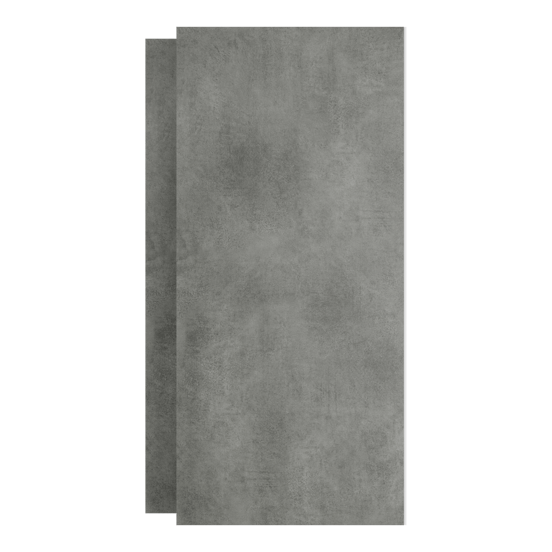 Luca Varess Groovy Duschrückwand Set 2 x 120x260 cm, SPC, Colorado Grey