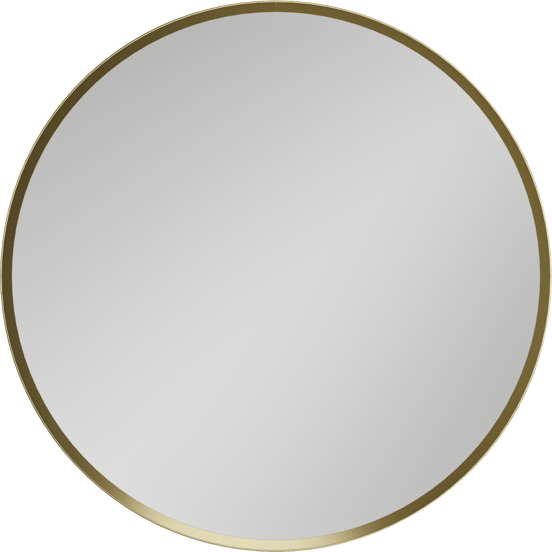 Balmani Auro Gäste-WC Spiegel: Rund, Brushed Champagne Gold, Ø 45 cm