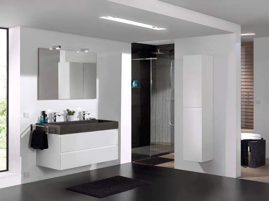 Balmani Mitra zwevende wastafelonderkast 120 x 55 cm mat wit 2 lades