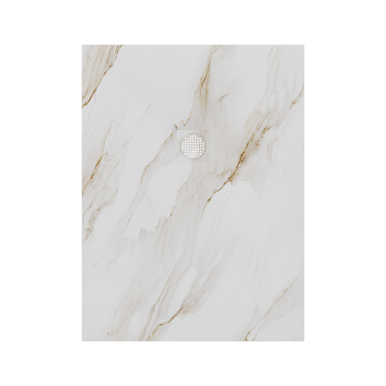 Luca Varess Suite receveur de douche 120 x 90 cm marbre composite Marble Gold 