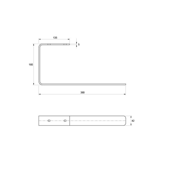 Vipera porte-serviette pour Corrason double 40 cm noir mat