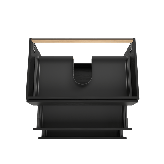 Balmani Lucida meuble sous-lavabo a poser 90 x 55 cm chêne noir 3 tiroirs