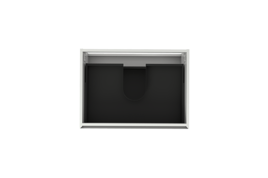 Balmani Mitra hängender Waschbeckenunterschrank: 75 x 55 cm, Weiß matt, 2 Schubladen