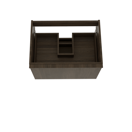 Balmani Forma meuble sous-vasque suspendu 75 x 55 cm chêne fumé 2 tiroirs