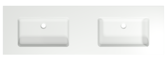Storke Mata Doppelwaschtisch, Solid Surface matt, 170 x 52 cm