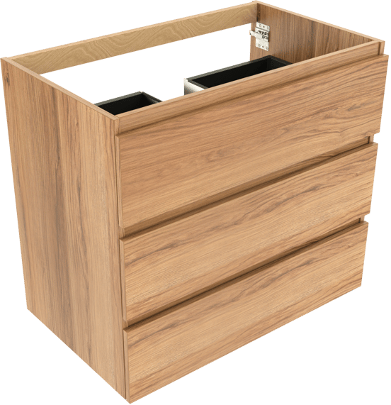 Balmani Lucida staande wastafelonderkast 90 x 55 cm teakhout 3 lades