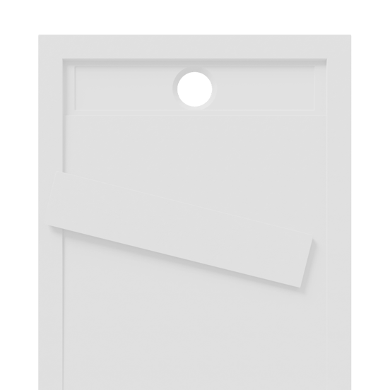 Luca Varess Dandy receveur de douche 140 x 80 cm marbre composite blanc mat  structure rock