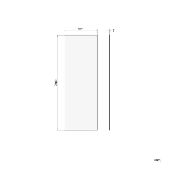 Balmani Piatto douchewandpaneel 90 x 260 cm Solid Surface mat wit