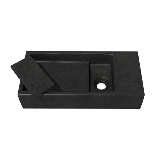 Balmani Mood Handwaschbecken: Granit, Poliert, 45 x 20 cm