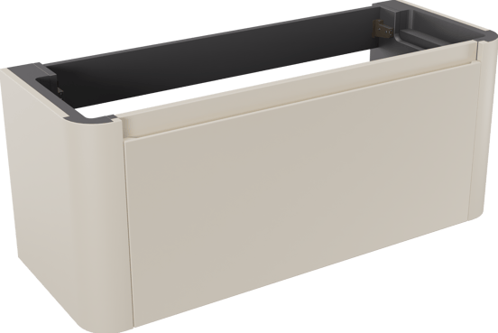 Storke Soft zwevende wastafelonderkast 120 x 46 cm Sand mat 2 lades