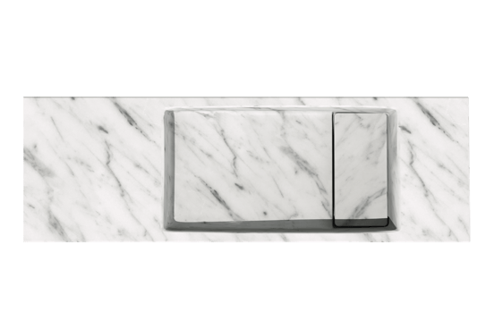 Balmani Mood Handwaschbecken: Carrara-Marmor, 65 x 20 cm