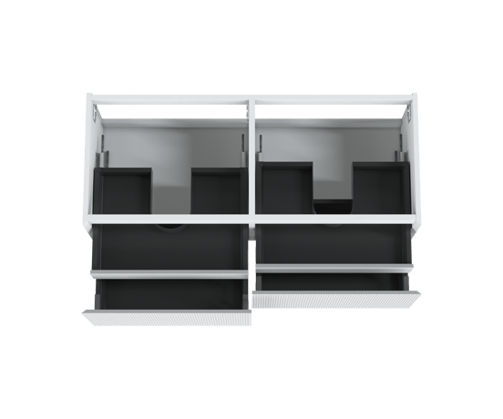 Balmani Fila zwevende wastafelonderkast 135 x 55 cm mat wit 4 lades