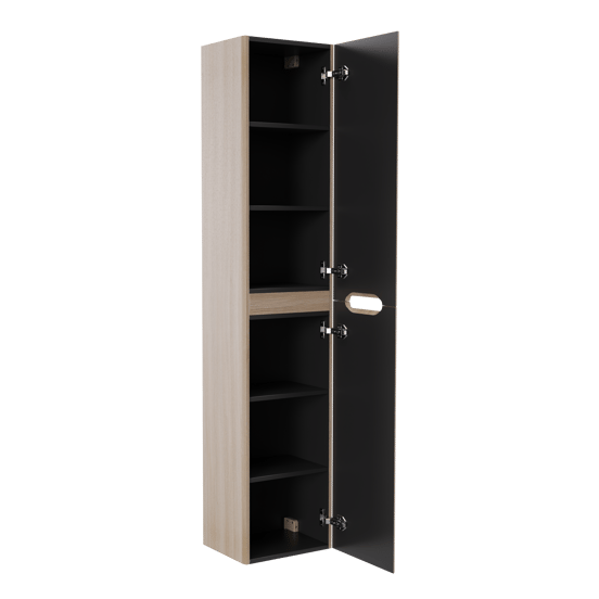 Balmani Eclips zwevende kolomkast licht eiken 35 x 30 x 170 cm vert. sym. groef