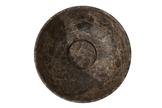 Balmani Bowl waskom Dark Emperador marmer rond Ø 24 cm