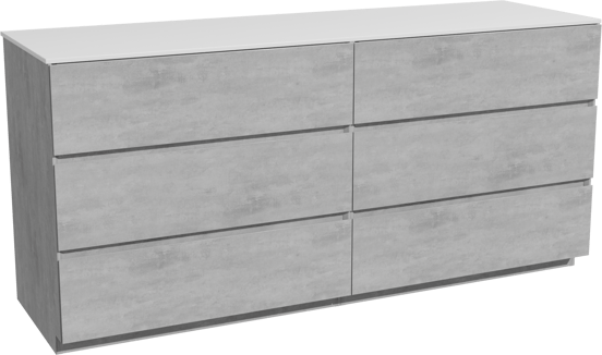 Storke Edge staand badmeubel 170 x 52 cm beton donkergrijs met Tavola enkel of dubbel wastafelblad in solid surface mat wit