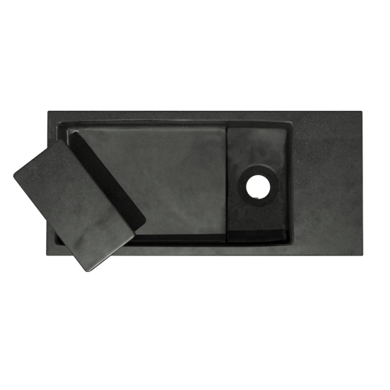 Balmani Mood Handwaschbecken: Granit, Poliert, 45 x 20 cm