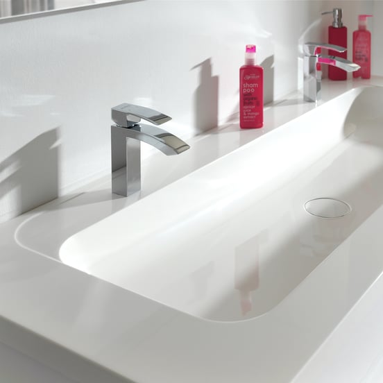 Blaufoss Miniato S wastafelkraan glanzend chroom