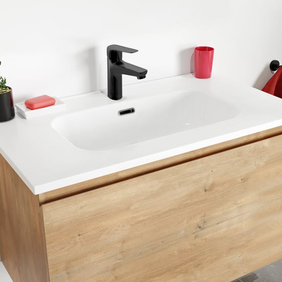 Linie Tibo wastafelkraan mat zwart