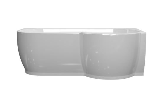 Linie Paulo 1-Personen-Eckbadewanne: rechts, 170 x 90 cm, Acryl, Weiß Glänzend