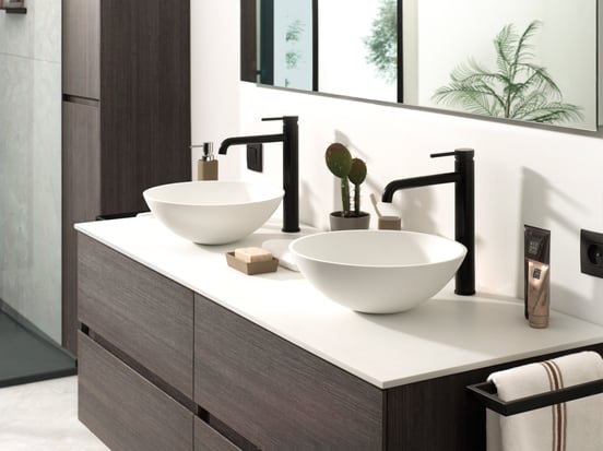 Storke Tavola enkel of dubbel tablet matte Solid Surface 150 x 52 cm