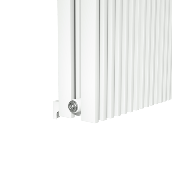 Vipera Corrason dubbele badkamerradiator 50 x 180 cm centrale verwarming mat wit zij- en middenaansluiting 2.537W