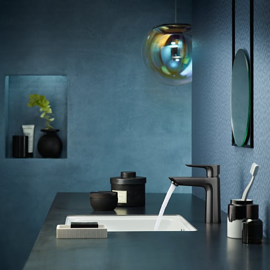 Hansgrohe Talis E110 Coolstart standaard wastafelkraan Brushed Black Chrome