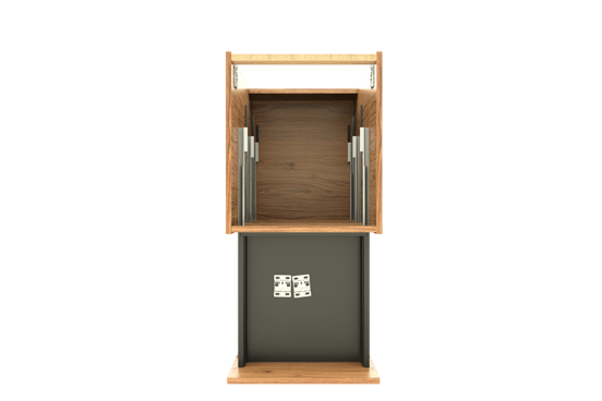 Balmani Lucida staande wastafelonderkast 45 x 55 cm teak 3 lades