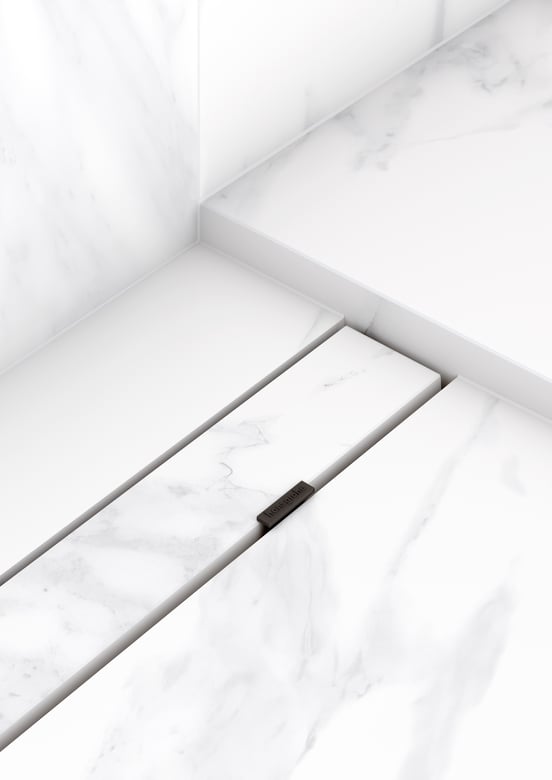 Hansgrohe RainDrain Rock caniveau de douche découpable 80cm RSV Look