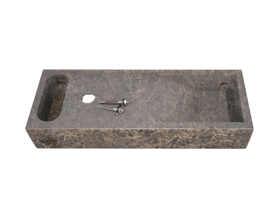 Balmani Mood Handwaschbecken: Dark Emperador Marmor, 55 x 20 cm